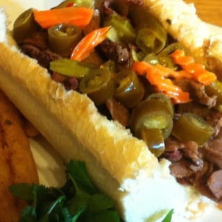 Chicago Style Italian Beef Sandwich