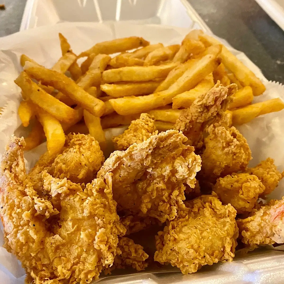 6 Whole Wings & Fries.