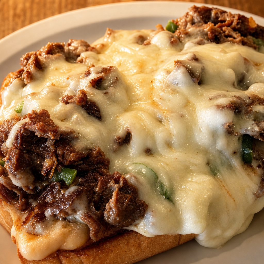 Chicago/Philly Cheese Steak Sandwich.
