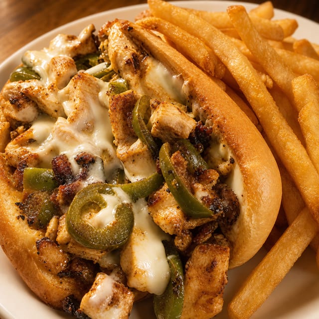Cajun Chicken Philly Sandwich.