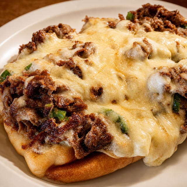 Chicago/Philly Cheese Steak Sandwich.