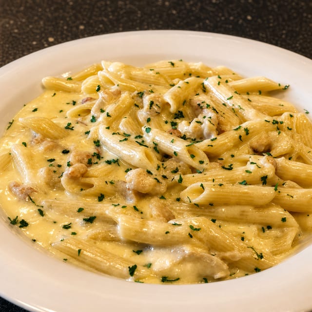 Chicken Alfredo Pasta.
