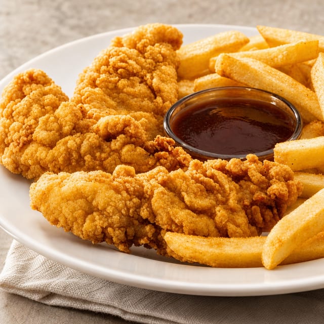 Kids Chicken Tenders & Fries.